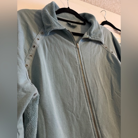 VTG Hot Cotton Marc Ware Women Lounge Set Sweatshirt Sweats Zip Blue 1X EUC - Picture 8 of 11